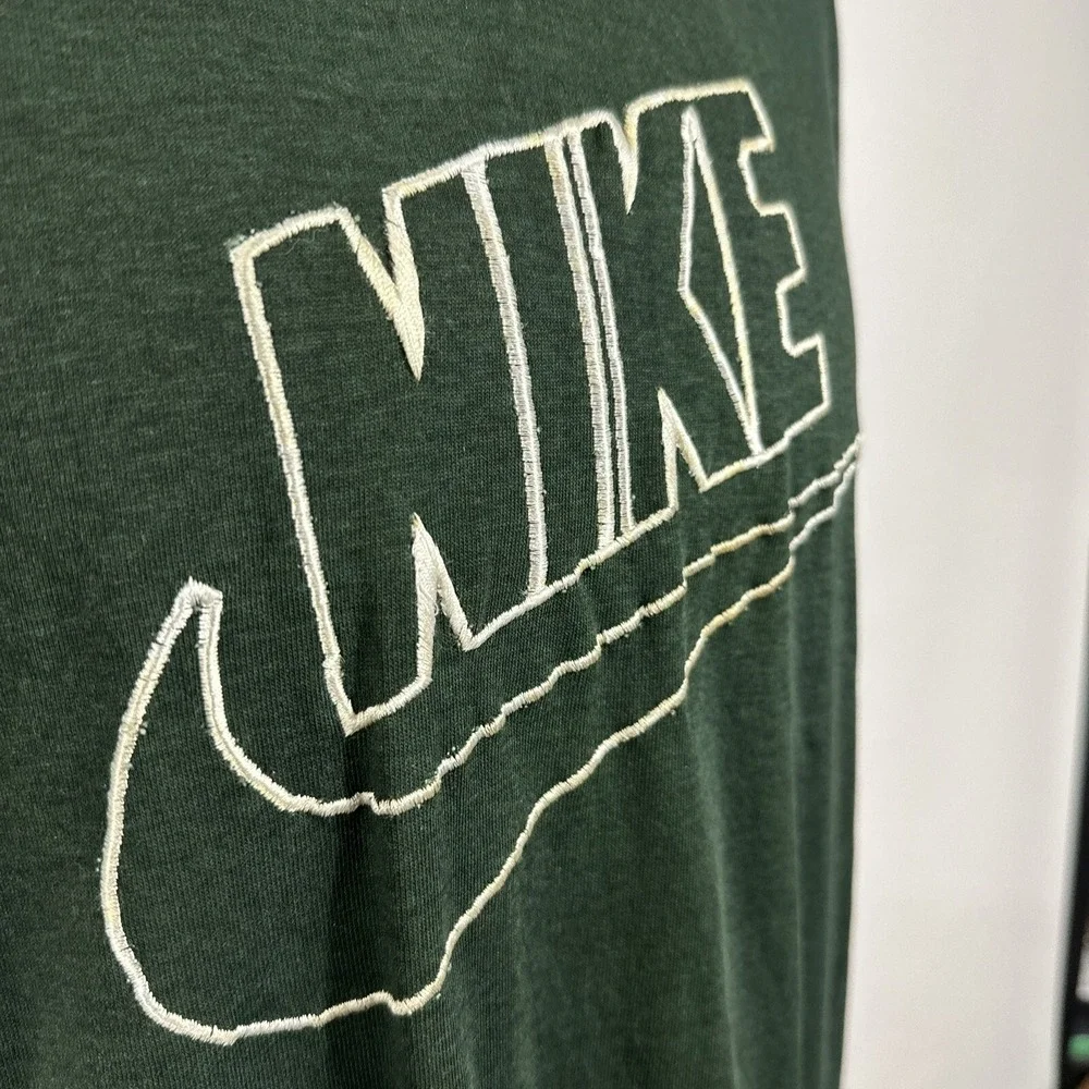 RARE VTG 80's Nike stitched logo gray tag T Shirt - XL  swoosh big logo Varsity